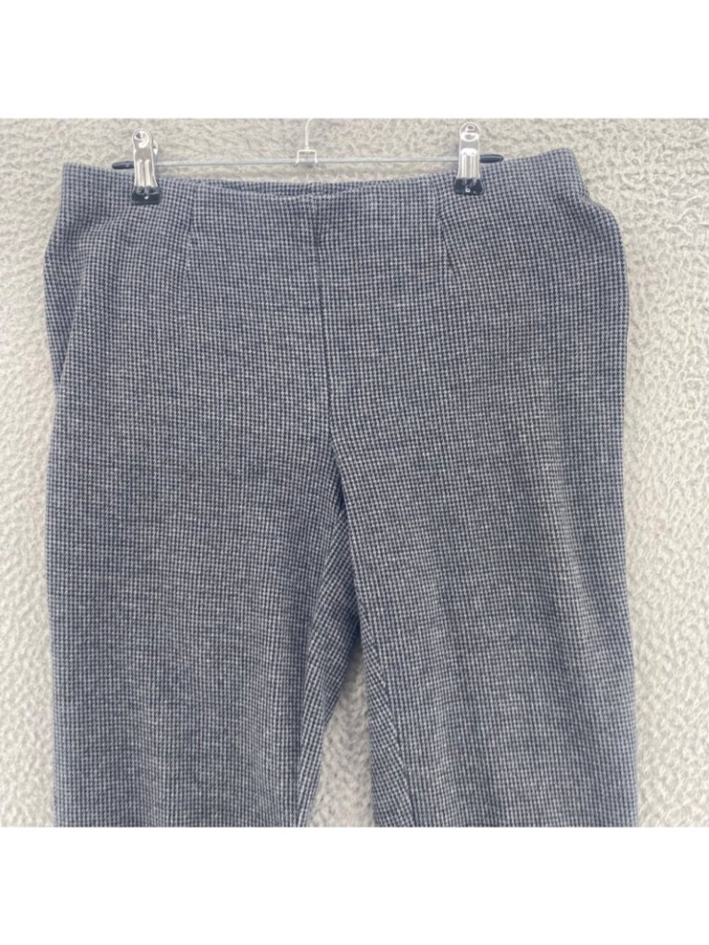 J Jill Pants Womens Small Gray Houndstooth Ponte Slim Leg Crop Tapered Stretch - Picture 2 of 12
